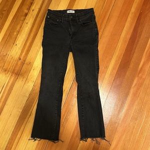 Madewell Cali Demi-boot black washed jeans size 27